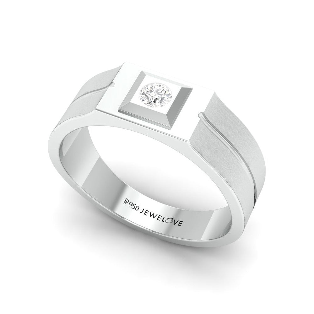 The Exclusive Platinum & 1 Carat Diamond Wedding Ring for Men